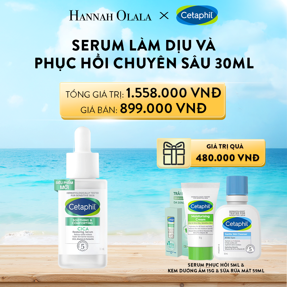 A769_DEAL 6: TINH CHẤT LÀM DỊU VÀ PHỤC HỒI CHUYÊN SÂU CETAPHIL SOOTHING AND COMFORTING CICA RESTORING SERUM 30ML