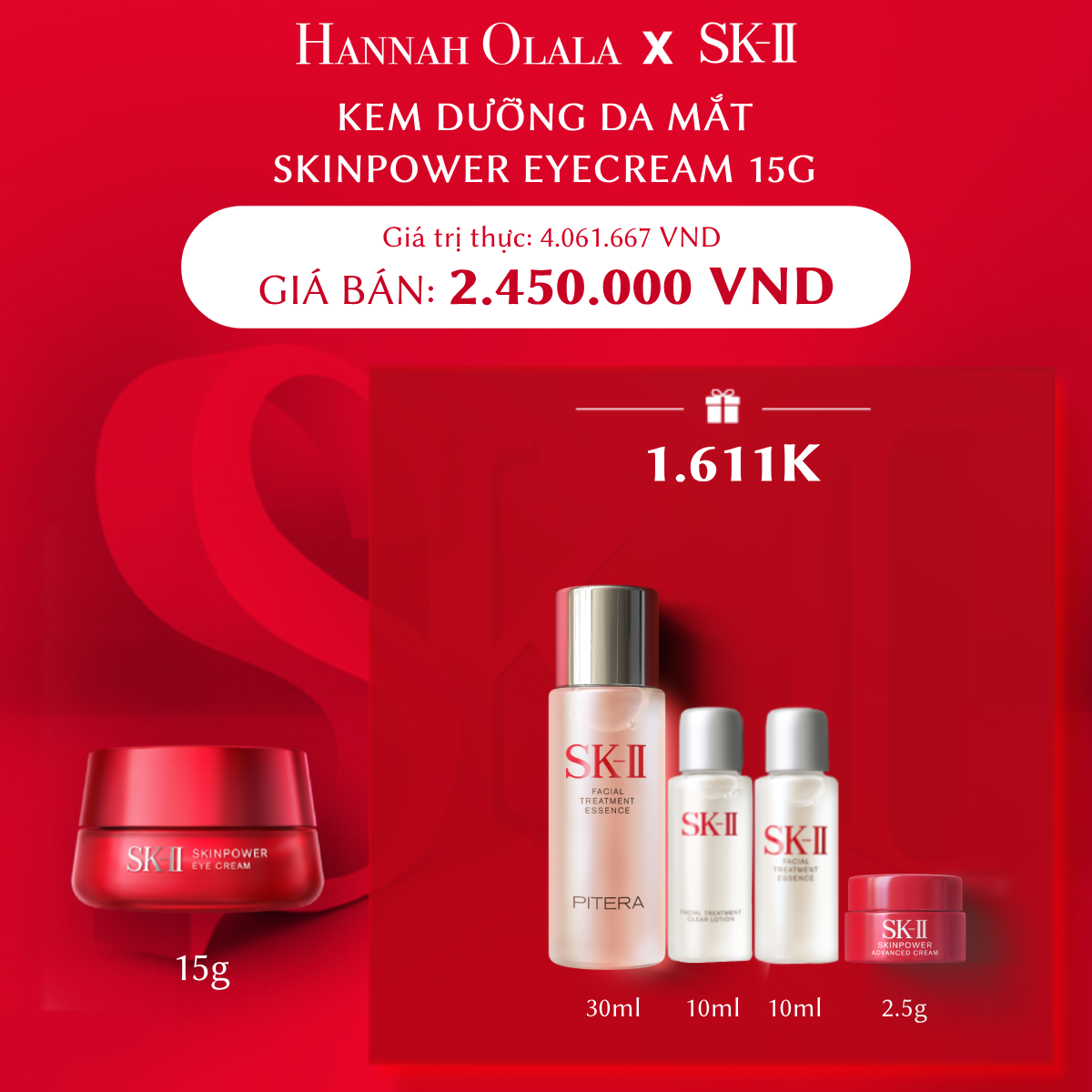 A11_DEAL 12: KEM DƯỠNG DA MẮT SKINPOWER 15G