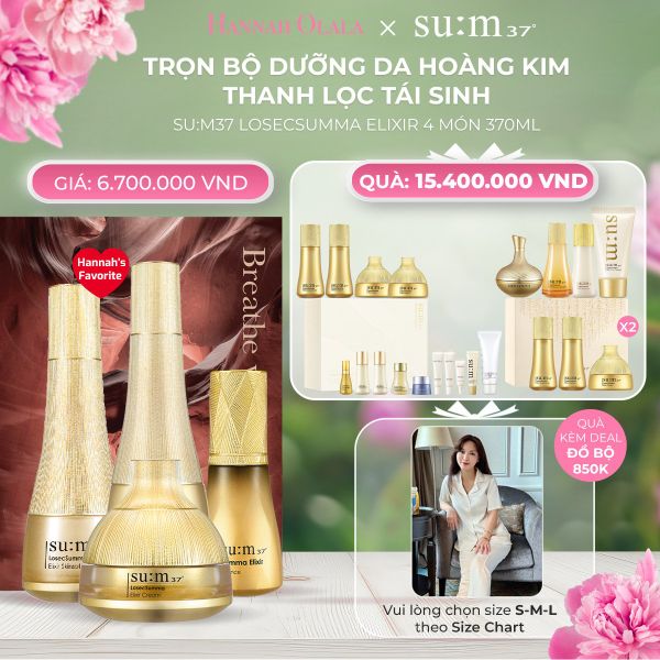  DEAL 30: BỘ DƯỠNG HOÀNG KIM THANH LỌC VÀ TÁI SINH DA SU:M37 LOSECSUMMA 4 MÓN SPECIAL SET 