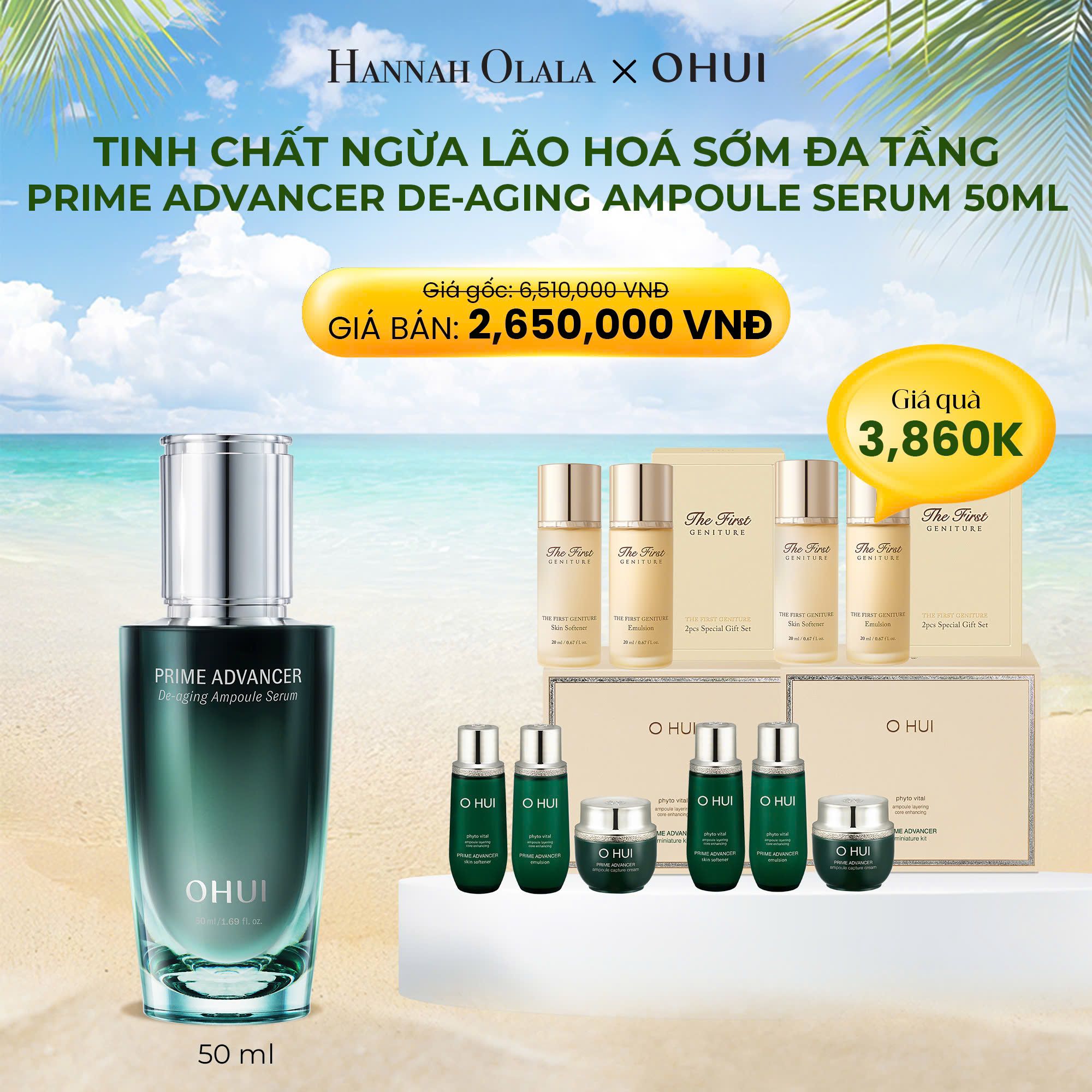 E667_DEAL 20: TINH CHẤT TÁI TẠO DA OHUI PRIME ADVANCER DE-AGING AMPOULE 50ML