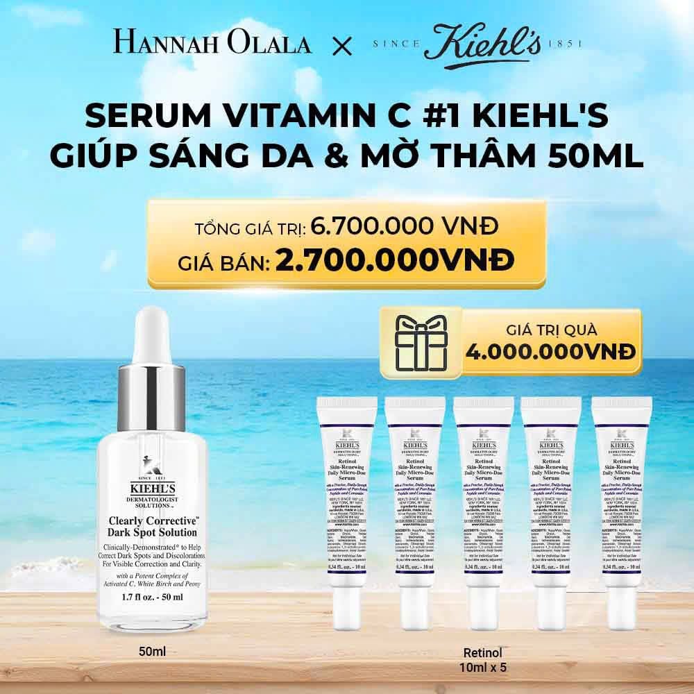A710_DEAL 27: FLASH DEAL - DƯỠNG CHẤT (SERUM) MỜ THÂM MỤN & SÁNG DA KIEHL'S CLEARLY CORRECTIVE™ DARK SPOT SOLUTION 50ML