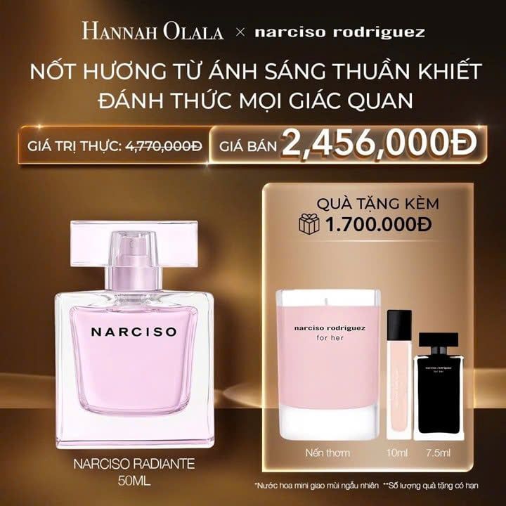 C78: DEAL 17: NƯỚC HOA NỮ NARCISO RODRIGUEZ NARCISO EAU DE PARFUM RADIANTE 50ML