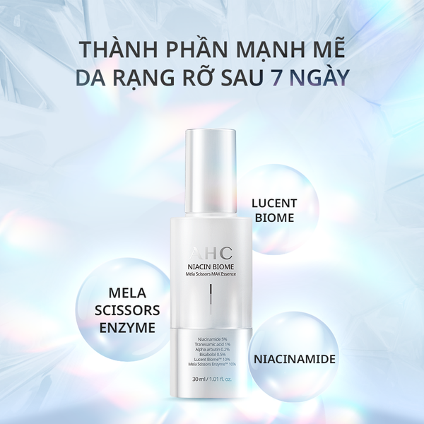 NIACIN BIOME MELA SCISSORS MAX ESSENCE  Tinh Chất Dưỡng Sáng & Cải Thiện Đốm Nâu 30ml