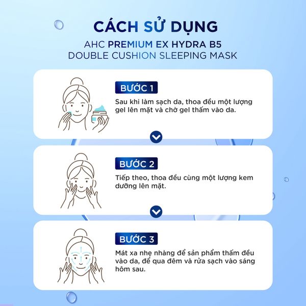 PREMIUM EX HYDRA B5 DOUBLE CUSHION SLEEPING MASK   Mặt Nạ Cấp Ẩm Phục Hồi Đa Năng 60G