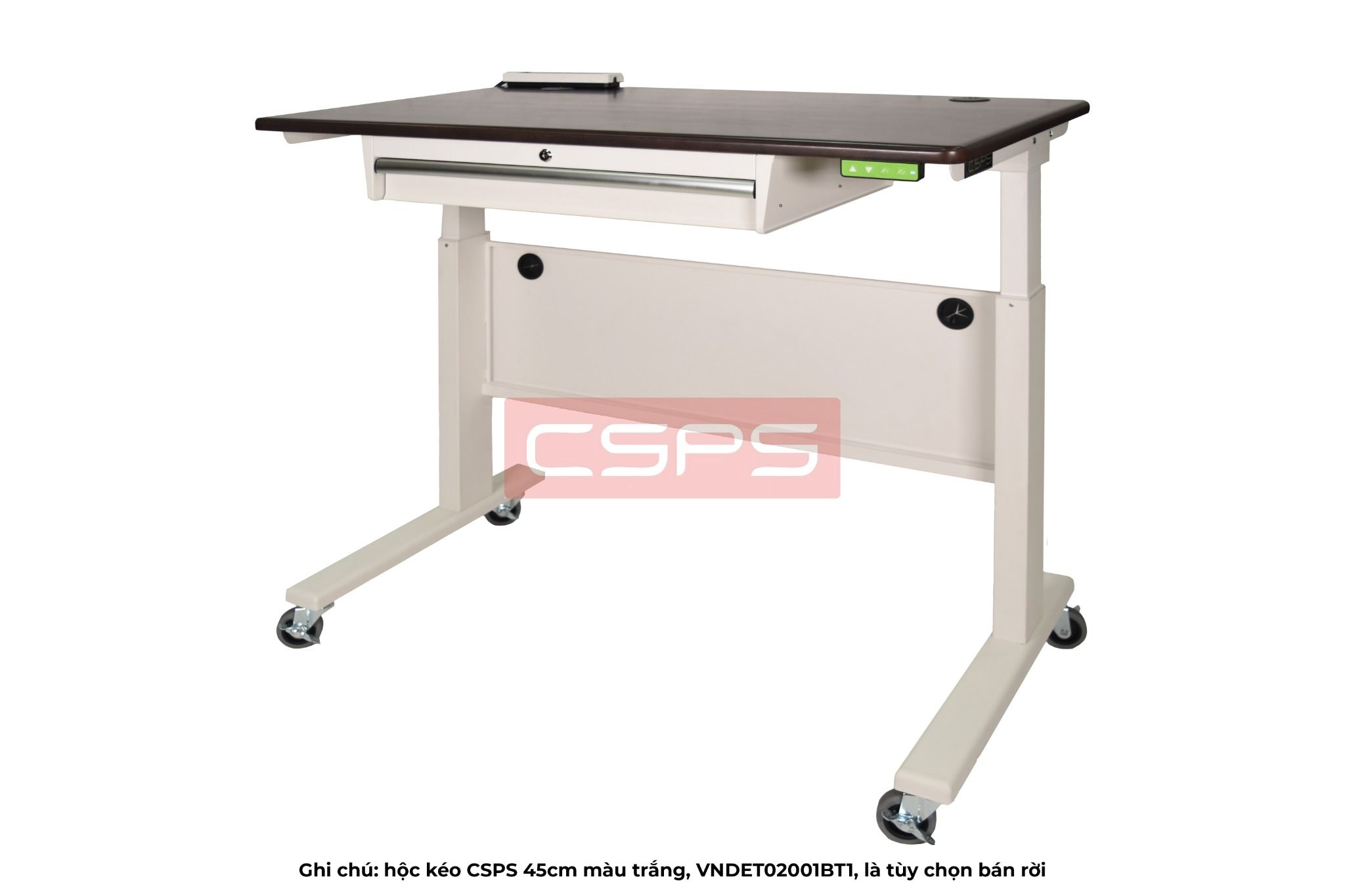 Bàn điều chỉnh chiều cao bằng điện CSPS 117cm màu trắng
