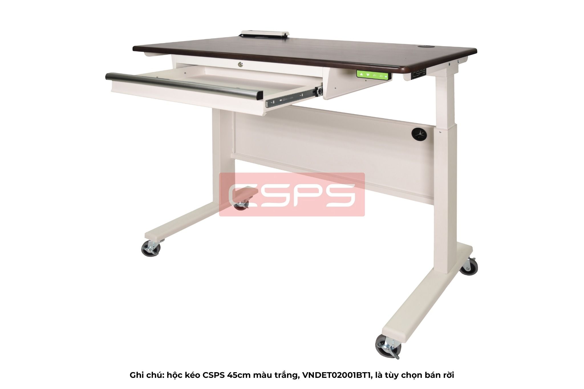 Bàn điều chỉnh chiều cao bằng điện CSPS 117cm màu trắng