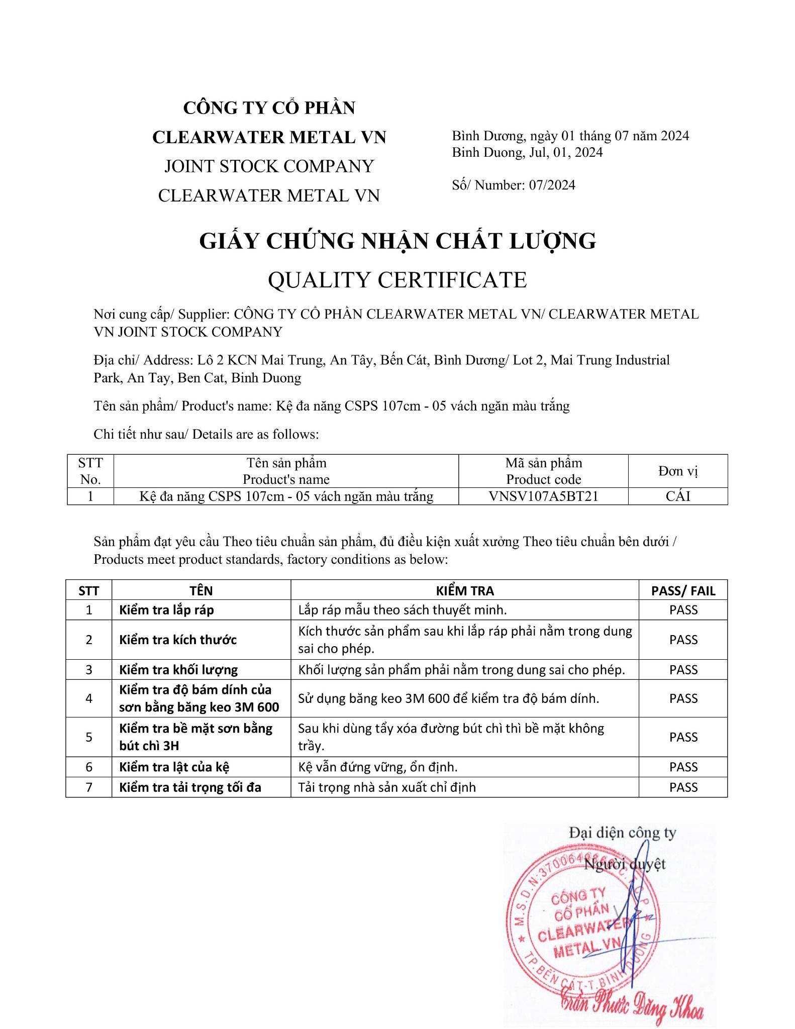 Kệ thép 5 tầng CSPS ngăn thép 61cm - 76cm - 91cm - 107cm - 122cm - 152cm