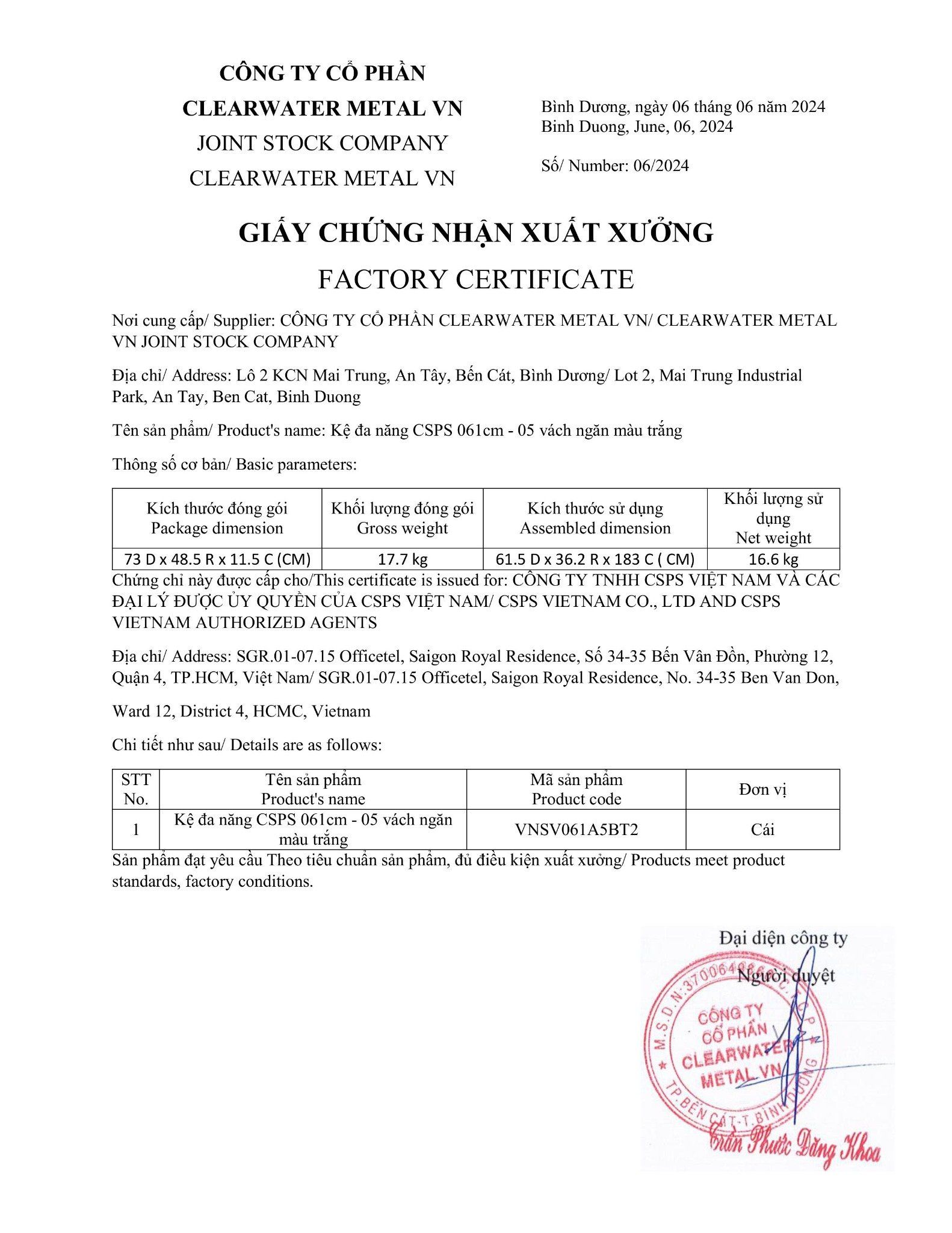 Kệ thép 5 tầng CSPS ngăn thép 61cm - 76cm - 91cm - 107cm - 122cm - 152cm