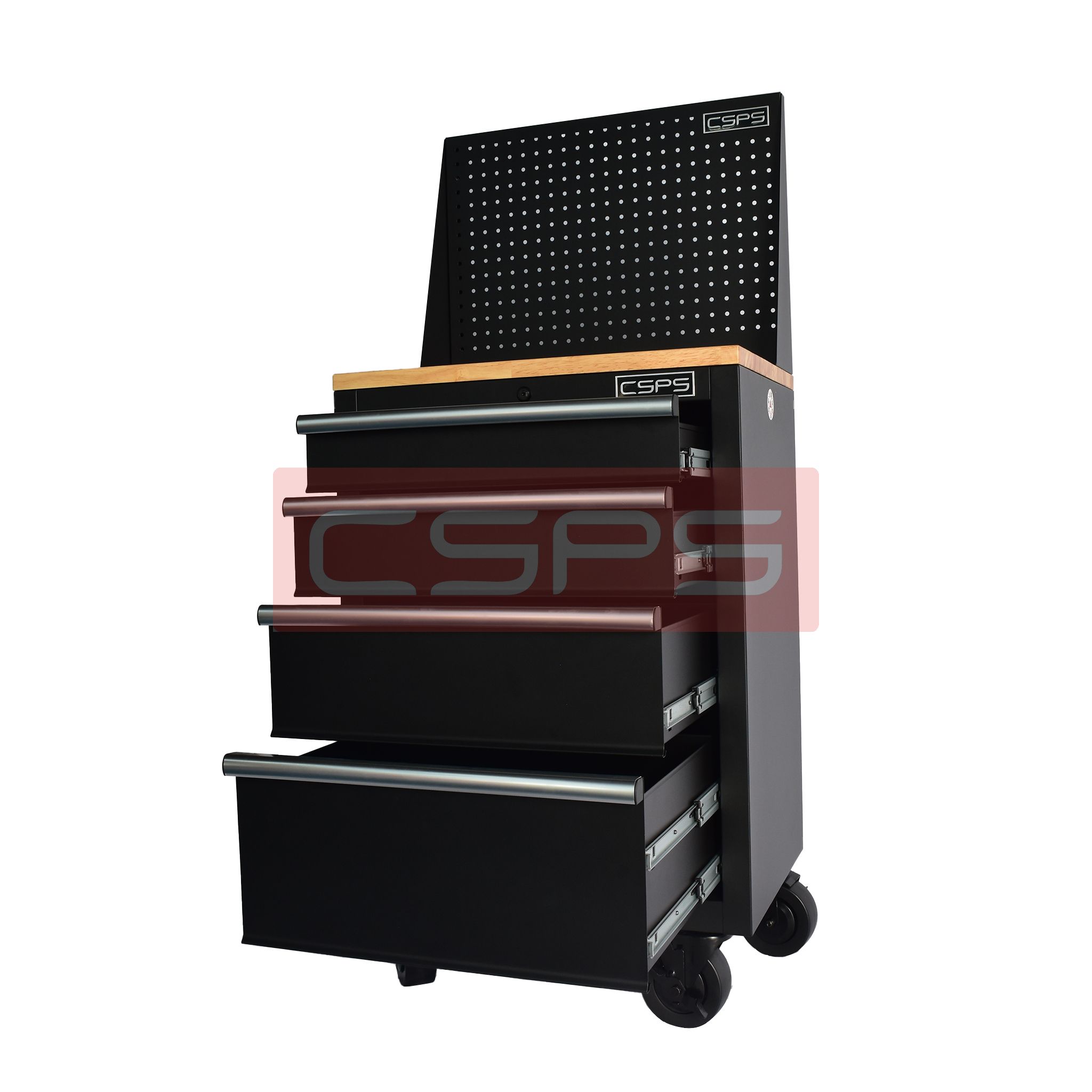 Tủ dụng cụ CSPS 61cm - 04 hộc kéo màu đen/đỏ
