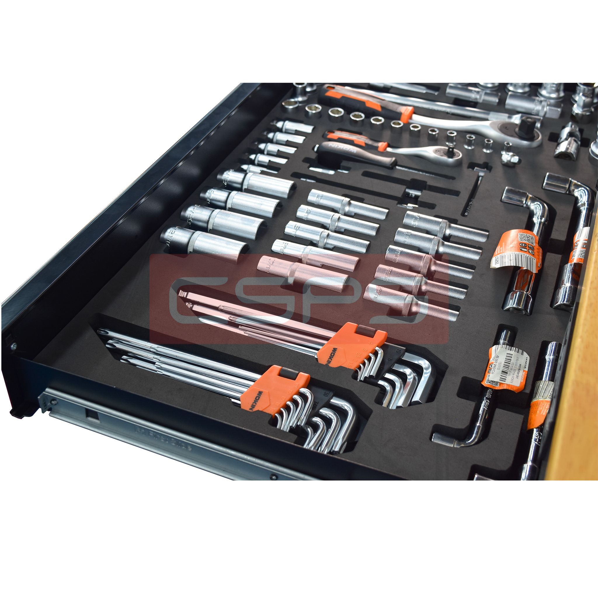 Bộ dụng cụ Wokin 171 chi tiết cho tủ CSPS 76cm