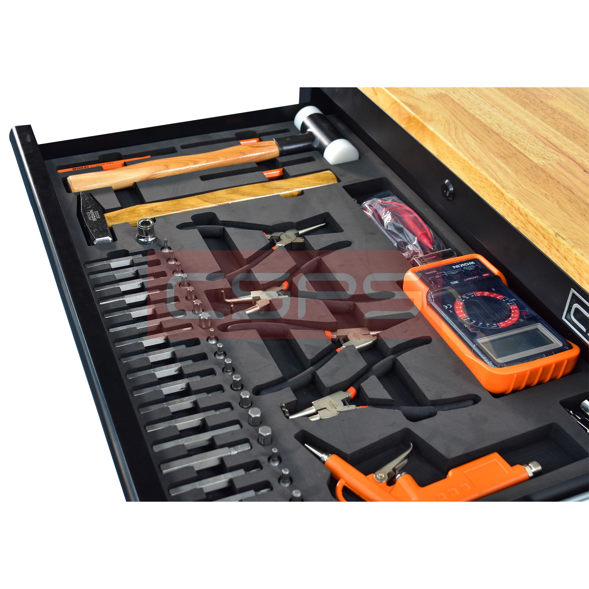 Bộ dụng cụ Wokin 171 chi tiết cho tủ CSPS 76cm