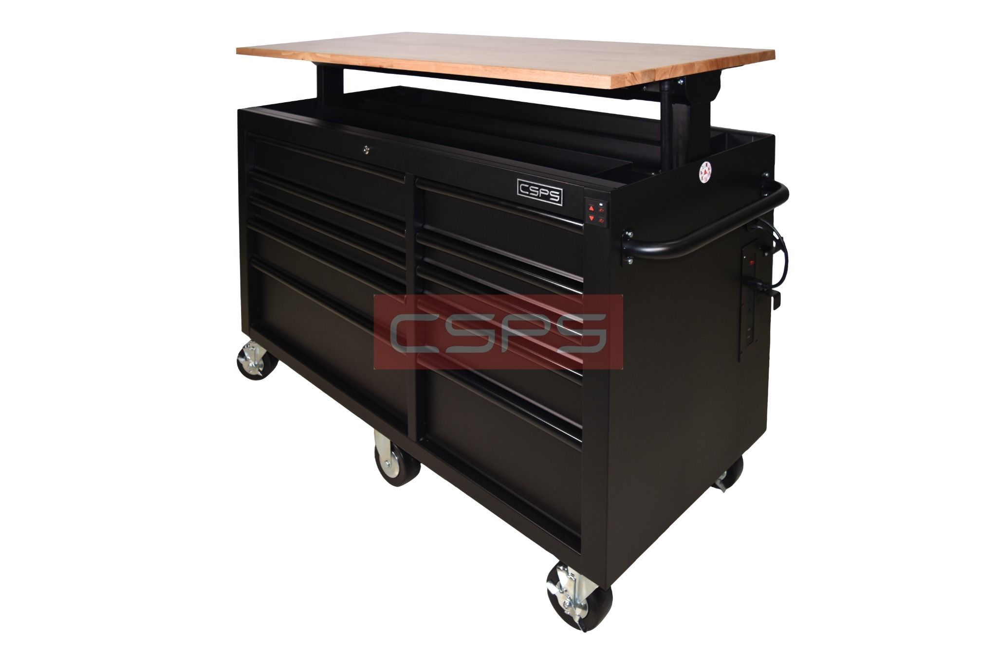Tủ dụng cụ CSPS 142cm - 10 hộc kéo màu đỏ/đen