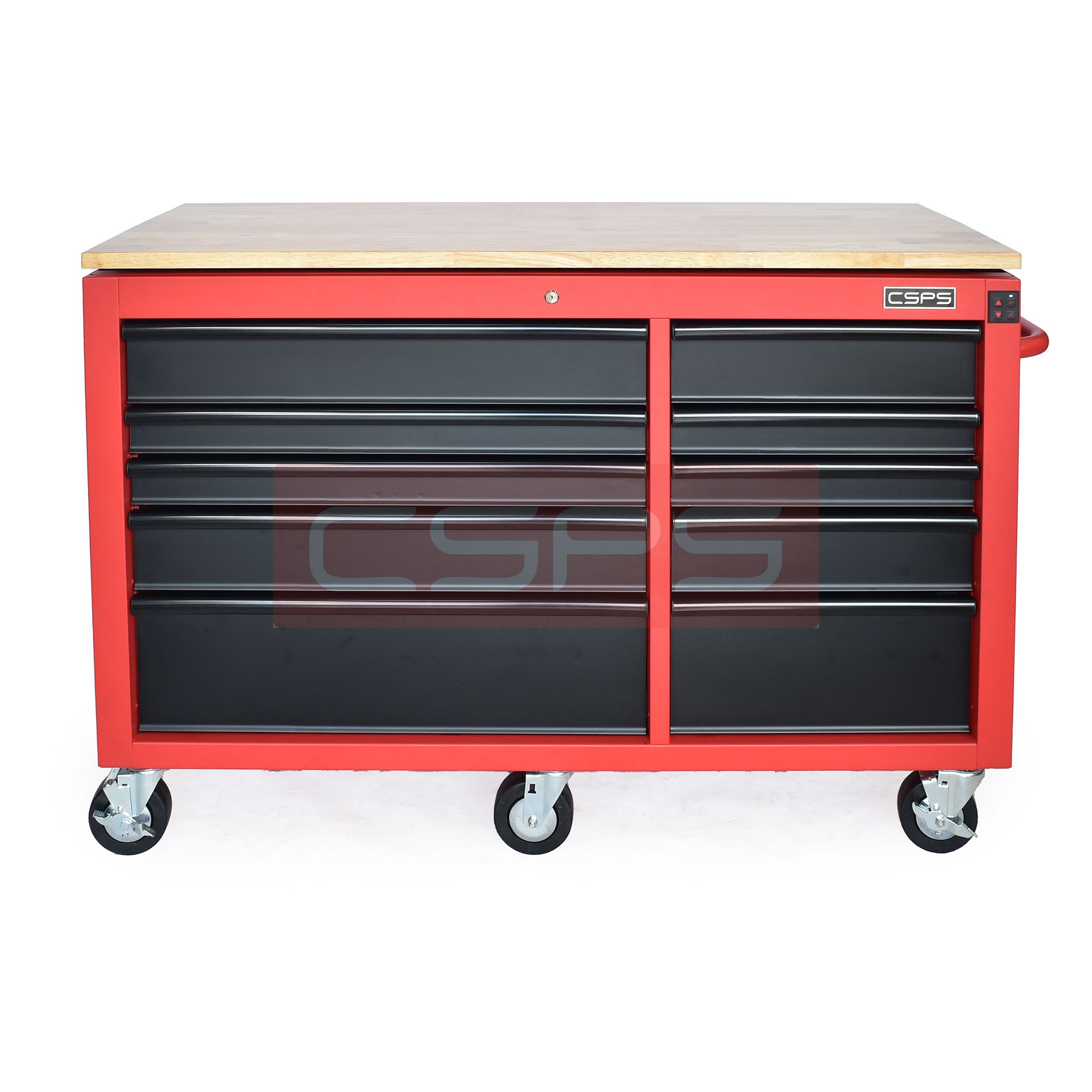Tủ dụng cụ CSPS 142cm - 10 hộc kéo màu đỏ/đen
