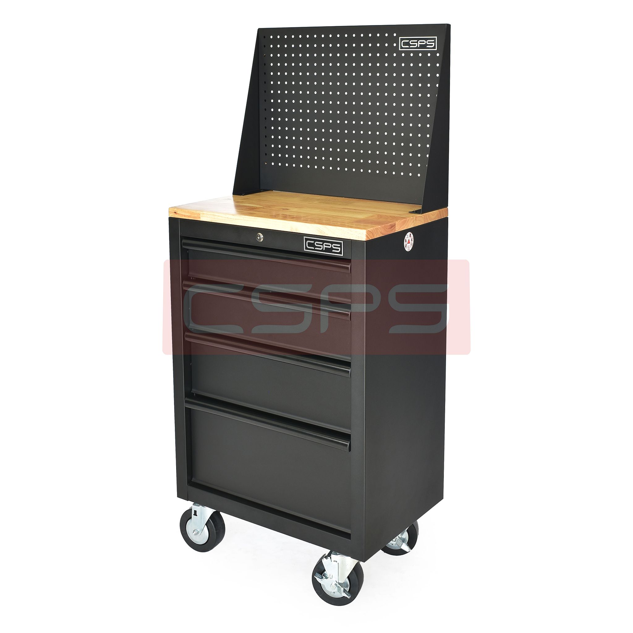 Tủ dụng cụ CSPS 61cm - 04 hộc kéo màu đen/đỏ