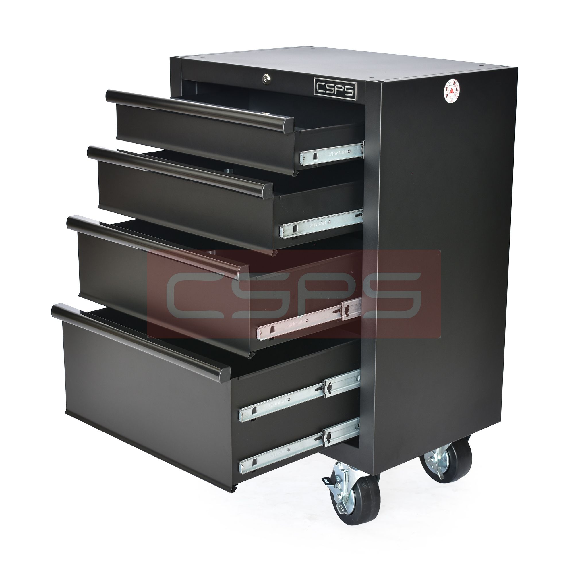 Tủ dụng cụ CSPS 61cm - 04 hộc kéo màu đen/đỏ