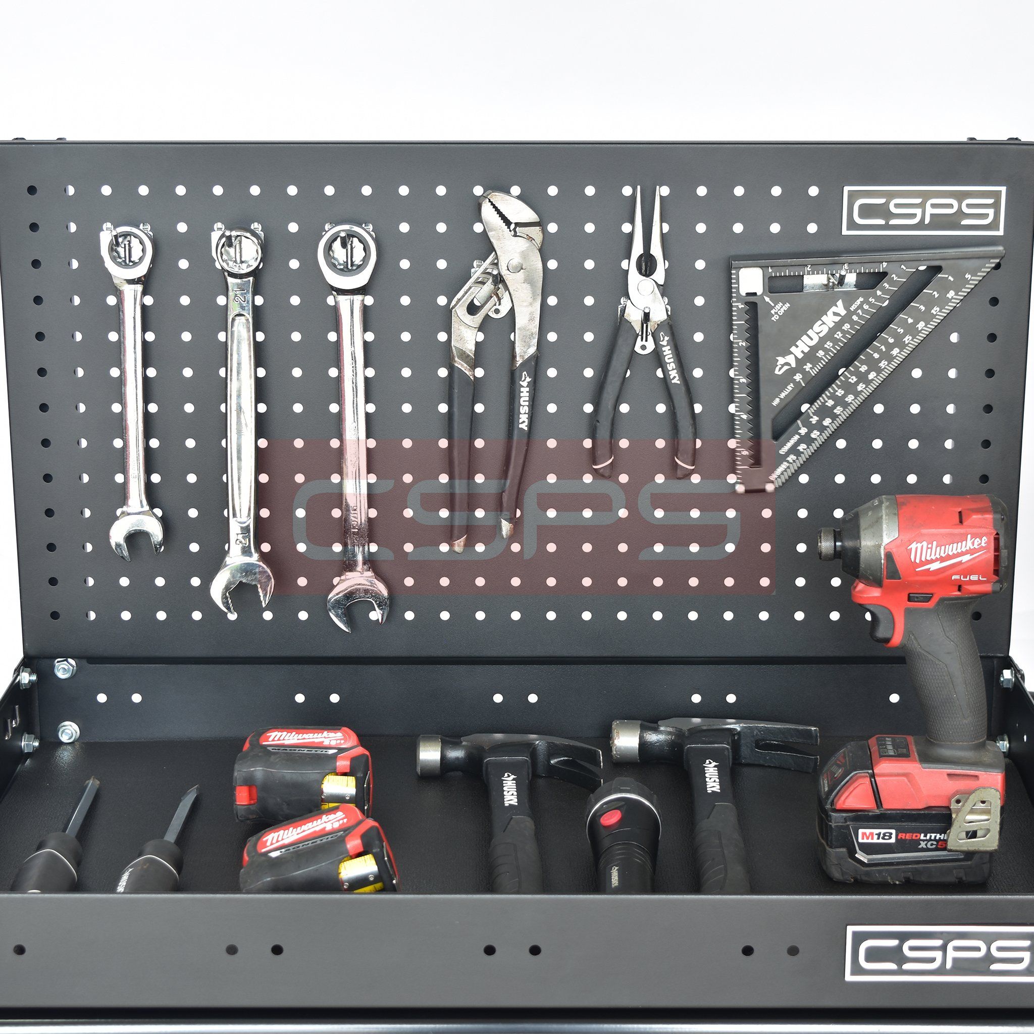 Vách lưới xe đẩy CSPS 03 ngăn - 71cm màu đen/ đỏ