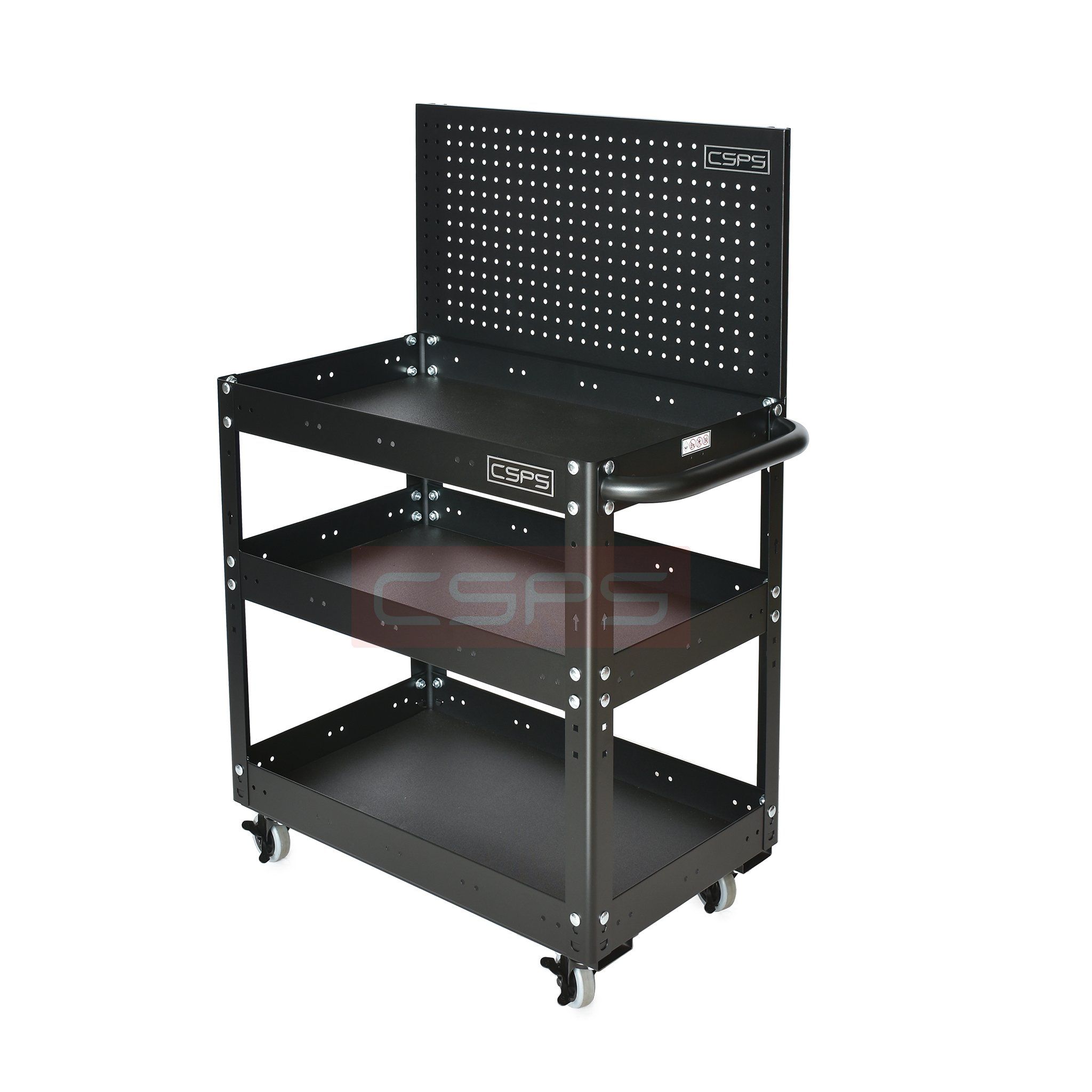 Vách lưới xe đẩy CSPS 03 ngăn - 71cm màu đen/ đỏ