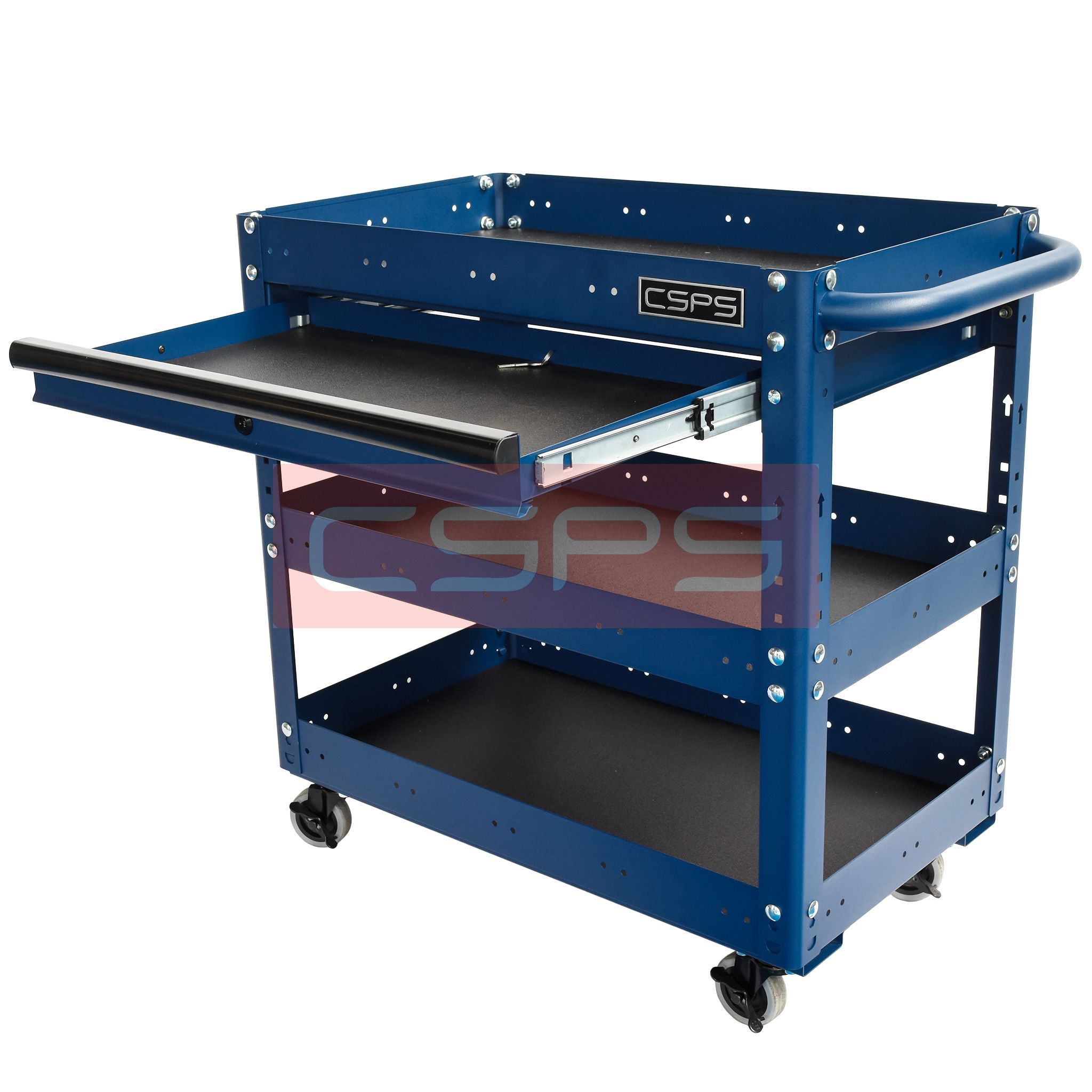 Hộc kéo xe đẩy CSPS 03 ngăn - 71cm màu đen/ đỏ/xanh dương