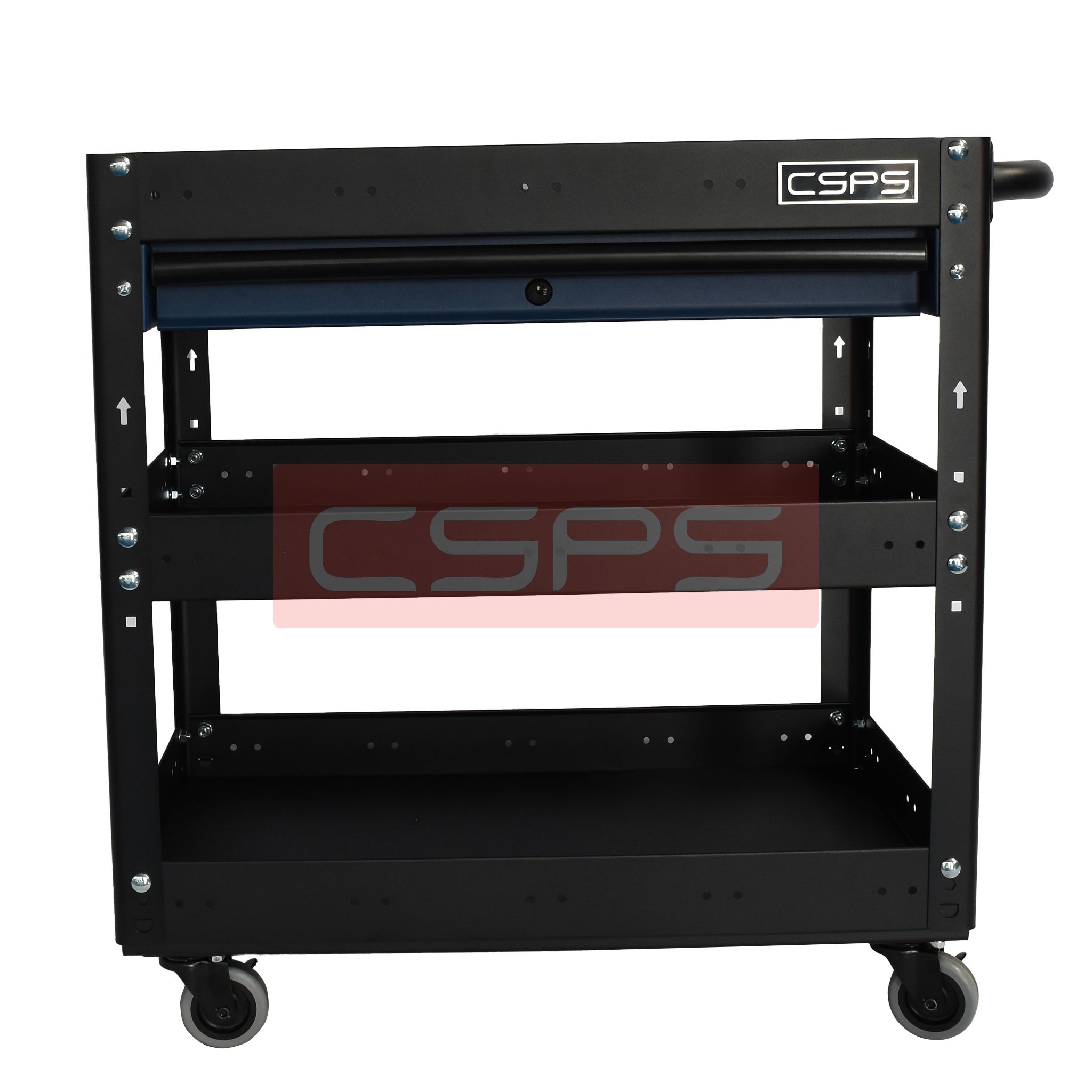Hộc kéo xe đẩy CSPS 03 ngăn - 71cm màu đen/ đỏ/xanh dương