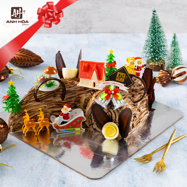 COFFEE LOG CAKE Anh Hòa Bakery