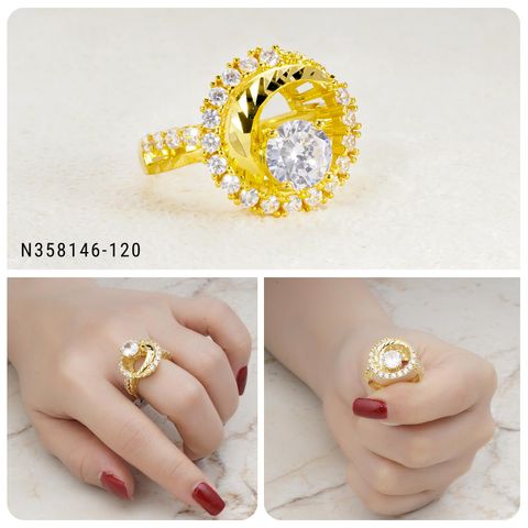 Nhẫn nữ UHA mạ vàng 18K N358146-120