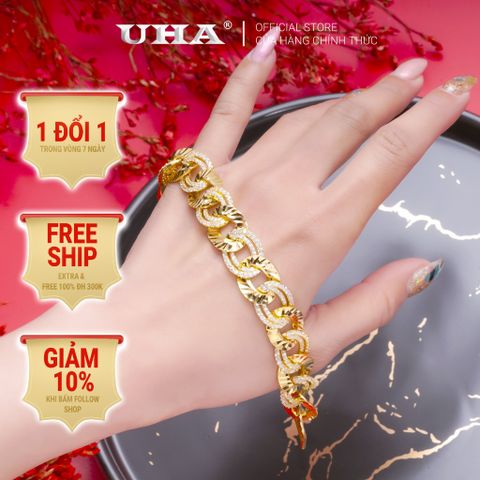 Lắc Tay Nữ Mạ Vàng 18k Sang Trọng UHA L3465112-300