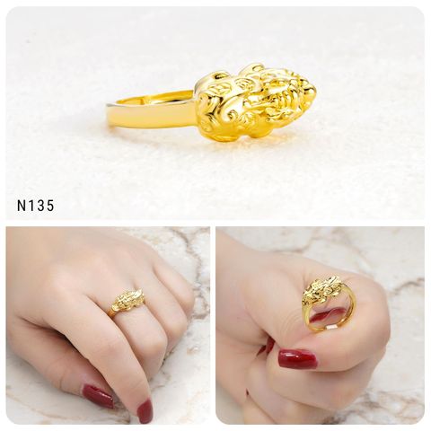 Nhẫn tỳ hưu UHA mạ vàng 18K N135