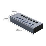 Bộ chia USB HUB 7 cổng USB 3.0 Orico BT2U3-7AB-GY