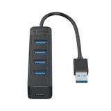 Bộ chia USB HUB 4 cổng USB 3.0 Orico TWU3-4A-BK