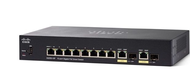 Switch Cisco SG250-10P-K9 10-Port PoE (SG250-10P-K9)