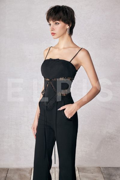 Đen ELPIS - Áo hai dây cutouts FW23T74