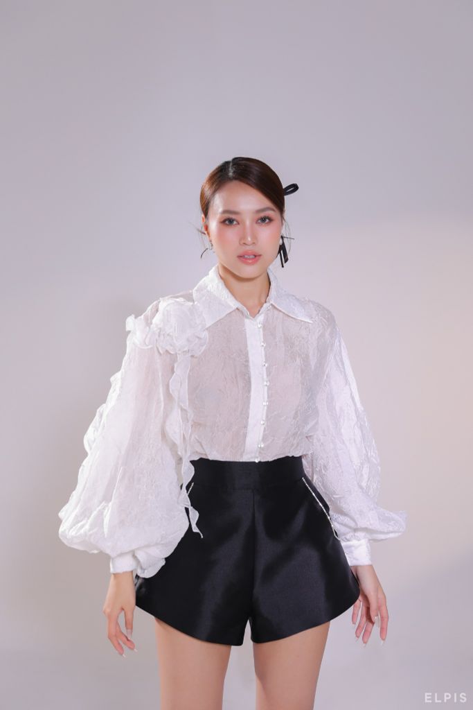 Trắng ELPIS - Áo sơmi blouse SP23T03