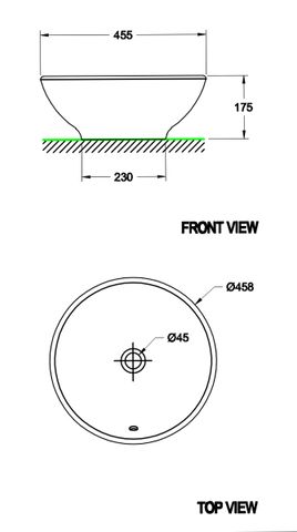 Chậu Rửa Lavabo Đặt Bàn American 0500-WT