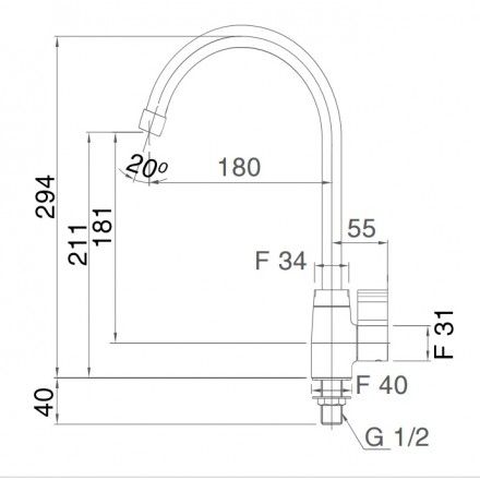 Vòi Bếp Nước Lạnh Inax SFV-21