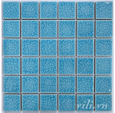 Gạch trang trí mosaic men rạn đơn sắc MHG 915