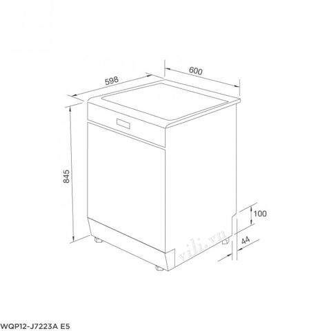 Máy Rửa Chén Malloca WQP12-J7223A E5 Đứng Độc Lập