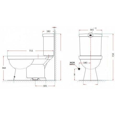 Bàn Cầu American Standard VF-2314 Hai Khối Dòng Winston