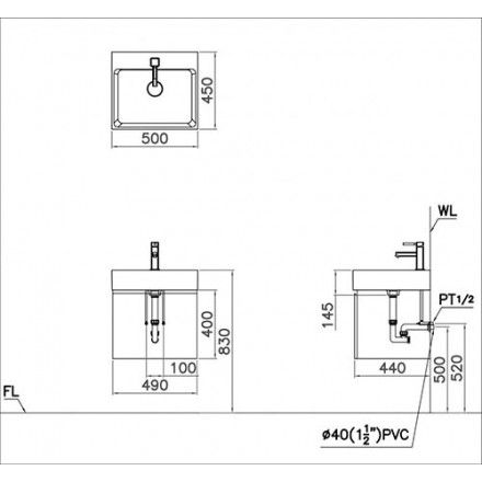 Chậu Lavabo Caesar LF5253 Đặt Bàn