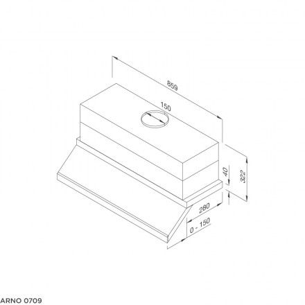 Máy Hút Khói Khử Mùi Malloca ARNO-K0709 Âm Tủ