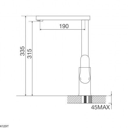 Vòi Bếp Inox Malloca K129T Nóng Lạnh