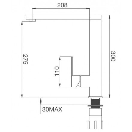 Vòi Bếp Inox Malloca K130-S Nóng Lạnh