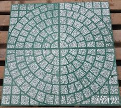 Gạch Vỉa Hè 40x40 Terrazzo Cánh Quạt Xanh