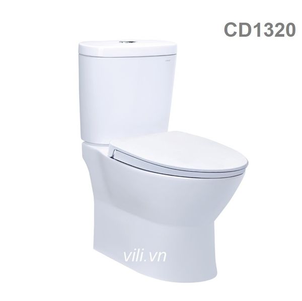 Bàn cầu Caesar CD1320 hai khối nắp êm