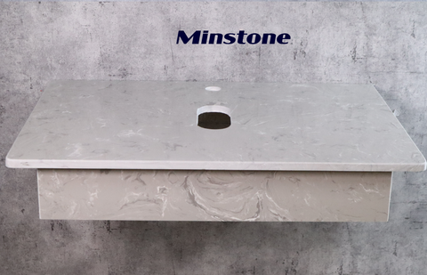 Bàn đá lavabo Minstone M106 50x70 vân xám