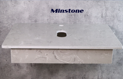 Bàn đá lavabo Minstone M106 50x70 vân xám