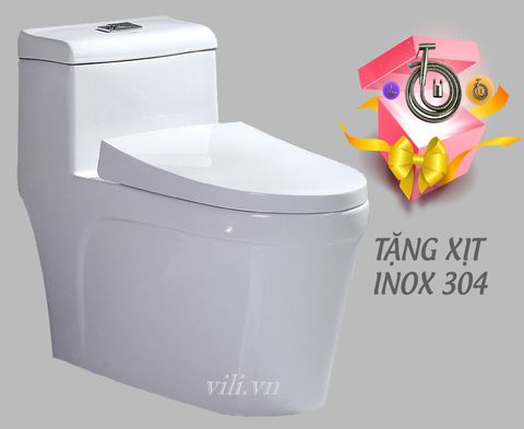 Bàn cầu một khối YOLO MT02 tặng kèm tay xịt