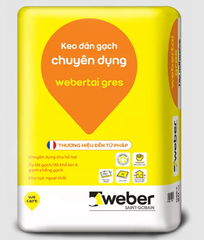 Keo dán gạch Webertai Gres MÀU XÁM dùng cho hồ bơi và gạch kích thước lớn