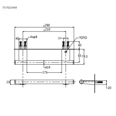 Thanh Treo Khăn TOTO TX702ARR