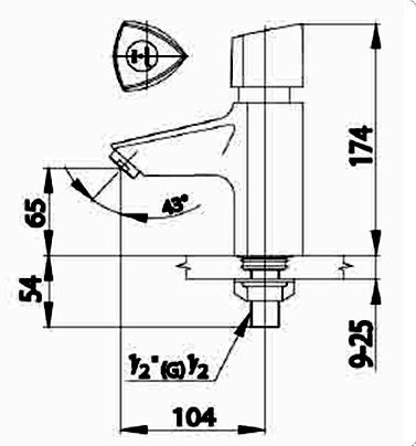 Vòi Lavabo COTTO CT1064(HM) Nước Lạnh Bán Tự Động