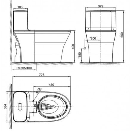 Bàn cầu American Standard WP-1880 một khối dòng Signature